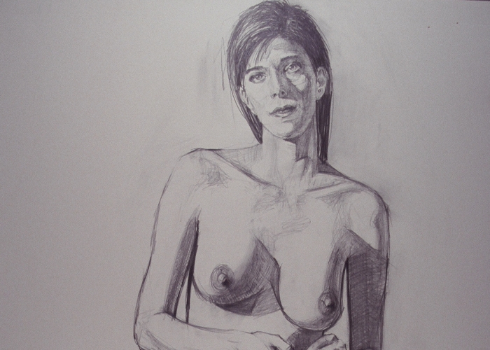 Ali as Venus, fine art sketch